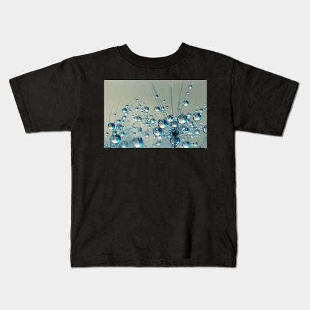 Dusk Blue Dandy Drops Kids T-Shirt by SharonJ